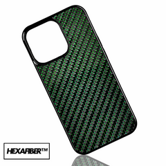 iPhone Woven Carbon Fiber Case | Emerald