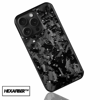 iPhone Large Forged Carbon Fiber Flakes Case | Black