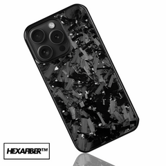 iPhone Large Forged Carbon Fiber Flakes Case | Black