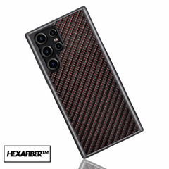 Samsung Galaxy S-Models Woven Carbon Fiber Case | Ruby