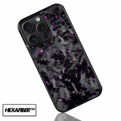 iPhone Large Forged Carbon Fiber Flakes Case | Purple